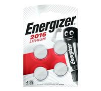 Energizer Lithium Coin Batteries Cr2016 Pack Of 4 - 3V Long Lasting Button Cell Batteries For Car Keys, Watches & Small Electronic