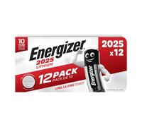 Energizer CR2025 Batteries, 3V Lithium, 12 Pack of Batteries, Child Resistant Blister Pack.