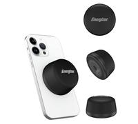 Energizer Magnetic Mini Bluetooth Speaker with Bypass Wireless Charger, 5W Powerful Sound, IPX6 Waterproof, TWS Stereo Pairing, Built-in Microphone, Compact Design for Outdoor and Indoor Use_BTS055