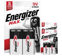 Energizer Max 9V PP3 6LR61 LR22 Alkaline Batteries Long Expiry