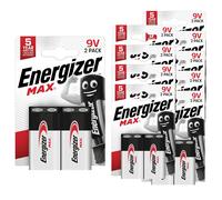 Energizer Max 9V PP3 Alkaline Batteries Smoke Alarm LR22 MN1604 6LR6 BLOC