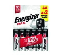 Energizer Max AA Battery (4+2) (Pack of 6) E303328500
