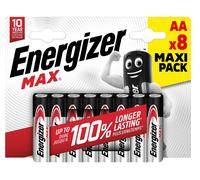 Energizer MAX Alkaline AA Batteries, 8 each