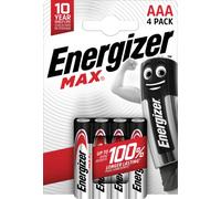 Energizer Max Alkaline AAA Batteries, Pack of 4