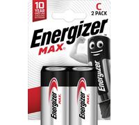 Energizer MAX Alkaline C Batteries, 2 Pack