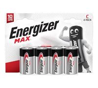 Energizer Max C Batteries (4 Pack) - 1.5V Battery LR14 - Long Lasting Power - Kids Toys, Radios, Flashlights, Torches, Lanterns, Portable Medical Devices and Monitors - 10 Year Shelf Life