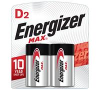 Energizer Max D Alkaline Batteries, 2-Count