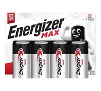 Energizer Max D Batteries (4 Pack) - 1.5V Battery LR20 - Long Lasting Power