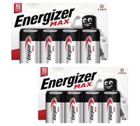 Energizer MAX D Batteries LR20 MN1300 - Pack of 8 | 1.5V Alkaline Batteries for Toys, Flashlights, Clocks, Fairy Lights, Remotes & Household Devices