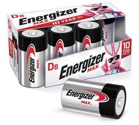 Energizer Max D Batteries, Premium Alkaline D Cell Batteries (8 Battery Count)