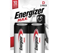 Energizer E92 D Max Batteries Pack of 2 129200
