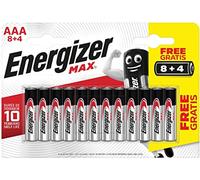Energizer Aaa Max Alkaline Batteries - Pack Of 8+4