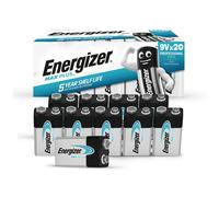 Energizer Max Plus Industrial 9V/PP3 Battery AlkaliManganese 9V 20 pc E301323200