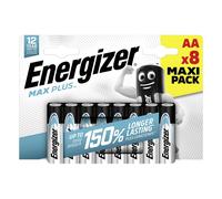 Energizer Max Plus AA Alkaline Batteries - Pack of 8 (E301324602)