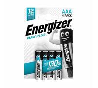 Energizer Max Plus AAA Alkaline Batteries (Pack 4) - E301321404