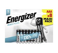 Energizer Max Plus AAA Alkaline Batteries - Pack of 8 (E301322502)