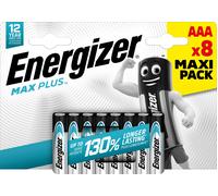 Energizer Max Plus AAA Batteries, Alkaline, 8 Pack