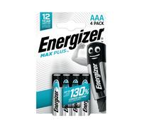 Energizer Max Plus AAA Alkaline Batteries, 4 each
