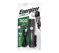 Energizer Metal Rechargeable Tactical Torch 300 Lumens 3 Modes