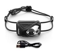 Energizer Mini Rechargeable LED Head Torch, Lightweight, Powerful Bright Rechargeable Headlamp, Water Resistant Headlight for Camping and Running, USB Charging Cable Included