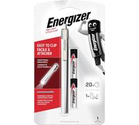 Energizer Penlite LED Torch Black + 2 AAA Batteries Compact Pocket Flashlight