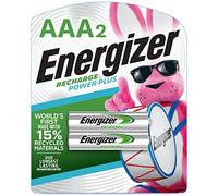 Energizer Power Plus Rechargeable AAA Batteries (2 Pack), 800mAh Triple A Batteries