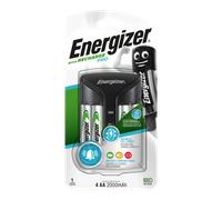 Energizer Recharge Pro - Battery Charger for AA & AAA Batteries - 4x AA Rechargeable NiMH Batteries Included - Fast Charging with Charge Status Indicators and Auto Safety Shut Off
