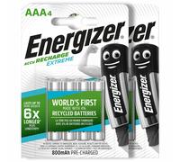 Energizer Recharge Extreme AAA size batteries HR03 800mAh 1.2V Retail Packaging