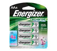 Energizer Recharge Power Plus AA 2300 mAh Rechargeable Batteries, Pre-Charged, 4 count Size: 4 Count, Model: NH15BP4, Gadget & Electronics Store