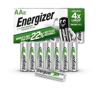 Energizer Rechargeable Battery AA Pack, Recharge Power Plus, 8 Pack, Rechargeable Batteries