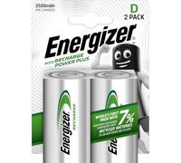 Energizer Rechargeable Power Plus D Batteries - Pack of 2