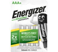 Energizer Extreme HR03 500mAh Pre-charged Rechargeable Batteries, AAA