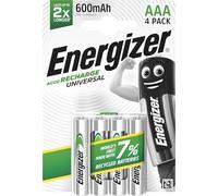 Energizer E301375700 Pre-Charged NiMH Battery Rechargeable Universal AAA 1.2 V 500 MAH, Pack of 4 Silver