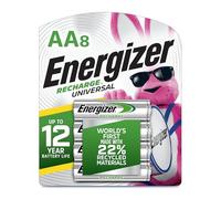 Energizer Rechargeable AA Batteries, 2,000 mAh NiMH, Pre-charged, Chargeable for 1,000 Cycles, 8 Count (Recharge Universal)