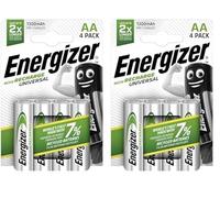 Energizer Rechargeable AA Batteries, Universal Double AA, Pack of 8