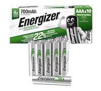 Energizer Rechargeable AAA Batteries - Pack of 10 | 700mAh NiMH | Pre-Charged & Reusable | Long-Lasting Power for Remotes, Toys, Clocks & Wireless Devices
