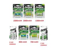 Energizer Rechargeable Batteries AA 1300 2000 2300 mAh AAA 500 700 800 mAh NiMH