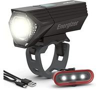 Energizer Rechargeable LED Bike Light, Front and Rear Bike Light, IPX4 Water Resistant with Compact & Lightweight Design, Black