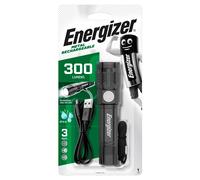 Energizer Rechargeable METAL Torch LED 300LM 3 Modes IPX4 200M COMPACT DESIGN UK