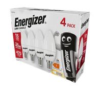 Energizer S14330 4.9W 470lm E14 SES Candle LED Bulb Opal Warm White 3000K (4 Pack)