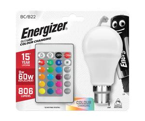 Energizer S14543 9W 806lm B22 BC GLS Colour Changing with Remote Control
