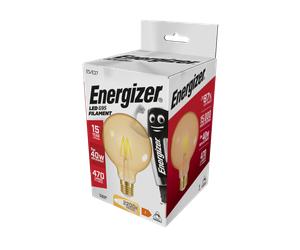 Energizer S15028 5W 470lm E27 ES G95 Filament Gold LED Bulb Warm White 2200K Dimmable