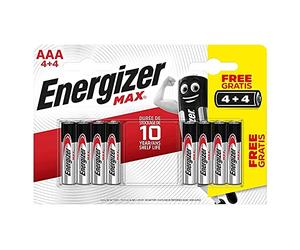 Energizer S15271 AAA MAX, PACK OF 4+4
