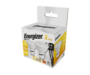 Energizer S16705 4.2W 345lm GU10 Spotlight LED Bulb Warm White 3000K Boxed (2 Pack)