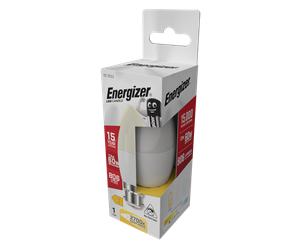 Energizer S17355 8.5W 806lm B22 BC Candle LED Bulb Opal Warm White 2700K
