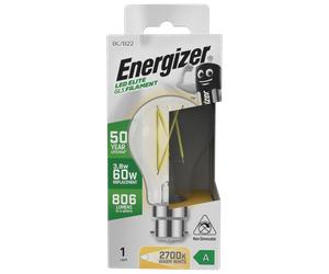 Energizer S29630 LED Elite GLS B22 Filament 806lm 3.8W 2700K (Warm White)
