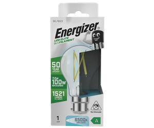 Energizer S29635 LED Elite GLS B22 Filament 1521lm 7.2W 6500K (Warm White)