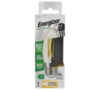 Energizer S29636 A Rated LED Elite Candle E27 Filament 470lm 2.2W 2700K (Warm White)
