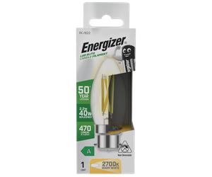 Energizer S29638 LED Elite Candle B22 Filament 470lm 2.2W 2700K (Warm White)