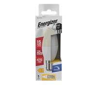Energizer S29766 4.2W 470lm B15 SBS Candle LED Bulb Opal Warm White 2700K Dimmable
